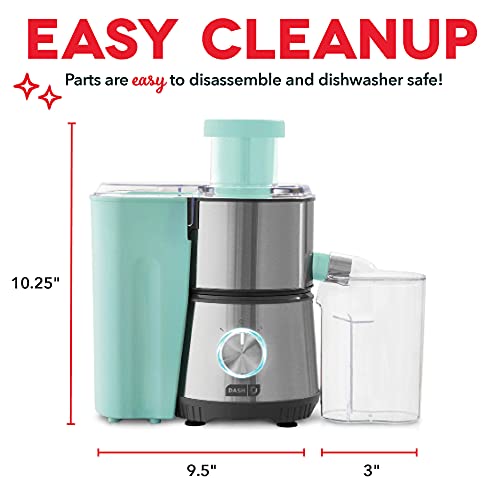 Image of Dash Centrifugal Juicer Machine, 350W 2-Speed Electric Juice Extractor for Fruits and Vegetables, Easy to Clean Compact Juicing Machine with 2-Inch Feed Chute, BPA Free - Aqua