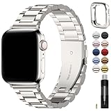 apple watch 4 acier inoxydable noir 【Longueur ajustable】:Le bracelet Apple Watch 38mm/40mm/41mm convient aux poignets de 6.30