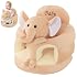 Baby Floor Seat, 17.7 Inch Cute Elephant Learn to Sit Baby Seat with Thickened Support Plate, Soft & Elastic for Toddler.