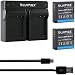 Produktbild 2X Blumax Akku kompatibel mit Panasonic DMW-BLG10 E [ 1000mAh ] + Dual Charger DMW-BLG10E / DMW-BLE9 E für Lumix DMC-GF6 GX7 III GX85 DC-TZ202 G110W