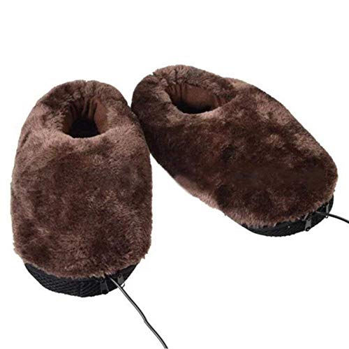 1 Paar Plüsch USB Elektrisch Heizung Hausschuhe Beheizt Plüsch Schuh Wärmende Hausschuhe Halten Fußwärmer für Füße Kälteentlastung Winter