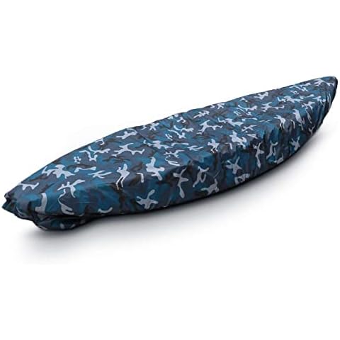 zilitol Kayak Cover for Outside Storage Waterproof Boat Cover UV Resistant Dustproof Camo Canoe Storage Boat Cover
