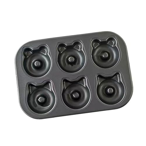 濃厚炭素鋼6キャビティ焦げ付きのないベーキングパン均一な熱分配と簡単なケーキリリースマルチデザインマルチ型型ケーキパンを備えた無地のノンスティックフロント