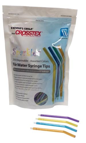 Crosstex BCSAWS Air Water Syringe Tips, Disposable, Assorted Color (Pack of 250)