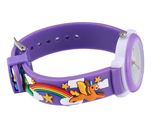 Jewtme Kids Time Teacher Watches 3D Cute Cartoon Silicone Children Toddler Butterfly Wrist Watches for Ages 3-10 Boys Girls Little Child2
