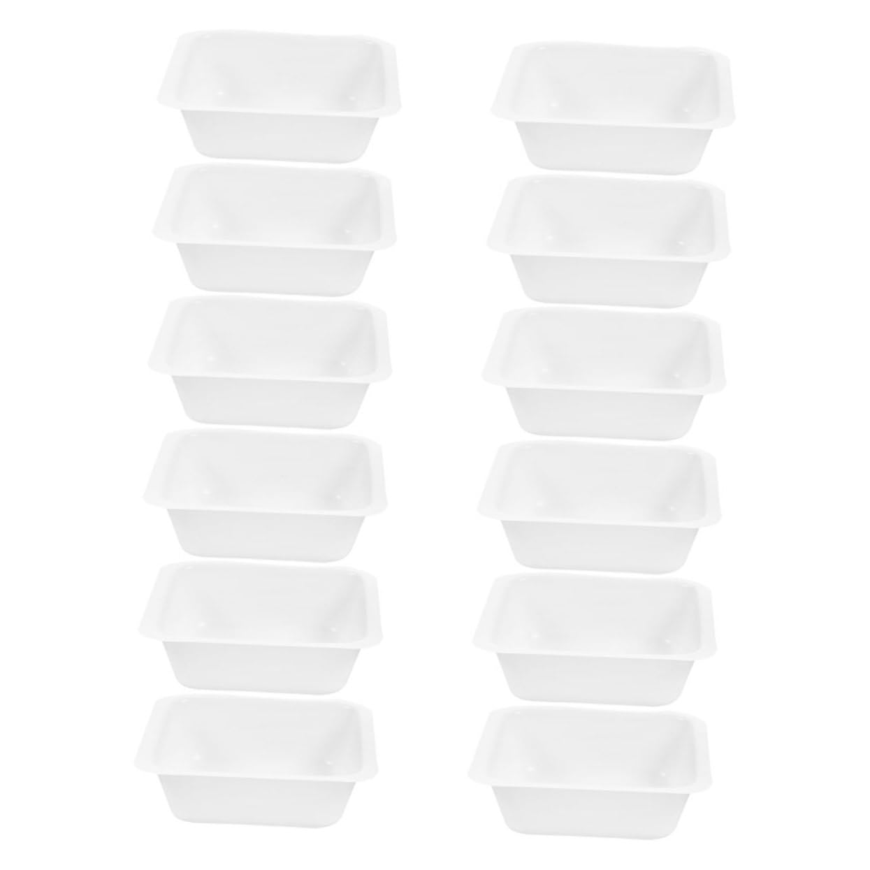 KICHOUSE 12pcs Plastic Weighing Trays Lab Dishes for Powder Weighing Food Preparation and Scientific Use