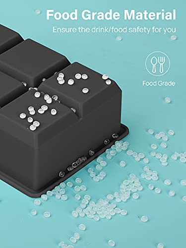 Kootek Ice Cube Molds (Set Of 4), Silicone Large Square Ice Trays With Lid For Cocktails, Easy Release Big Ice Cube Maker Mold For Whiskey And Homemade Freezer #TOP2