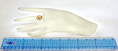 Image of Sterling Silver 925 Ring Genuine Gemstone Oval 10x8 mm, Rhodium-Plated Finish, Solitaire Style