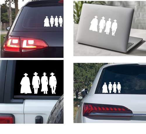Image of 07 inch Tombstone Movie Decal Wyatt EARP Doc Holliday Vinyl Sticker for Car Bumper, Wall, Laptop, Skate Board, Truck Windows, 07 Inches, 01, |White|.