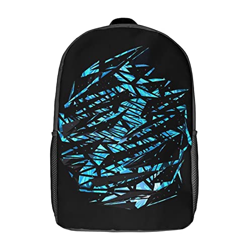 Cartable unisexe Facettes sac à dos scolaire grand format 17 pouces pour enfants