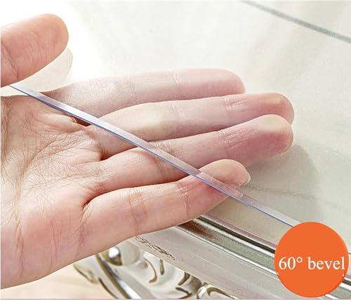 Nappe ronde transparente PVC 2mm lavable pour protéger table 120 cm - 6
