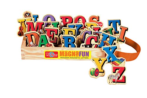 Image of TS Shure by Bendon Alphabet Letters Magnafun 26-Piece Wooden Magnets Pre-School Kindergarten Learning 50496