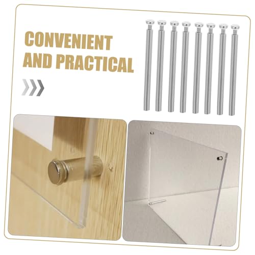 Image of SEWACC Picture Frame Hanging Hardware 20 Sets of Stainless Steel Screws Brackets for Wall Mounting Glass Frame Support