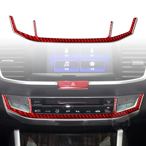 Panel de control de aire acondicionado de fibra de carbono compatible con Honda Accord 9ª generación 2013 2014 2015 2016 2017 accesorios interiores