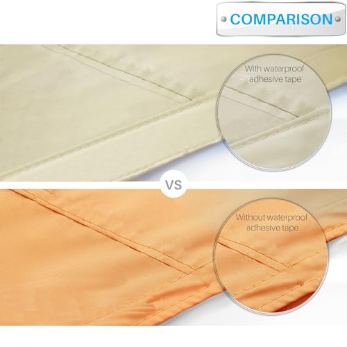 Patio P-RS-S121217LGY Paradise Sun Shade Sail Waterproof 12' X 12' X 17' Right Triangle Canopy Shade Cloth Uv Block Durable Awning Canopy Outdoor Garden Backyard Light Gray thumb #5