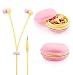 Zerowin Cute 3.5mm in Ear Earphones Earbuds Headset with Macaron Earphone Organizer Box Case for iPhone,for Samsung,for Mp3 iPod Pc Music (Pink)