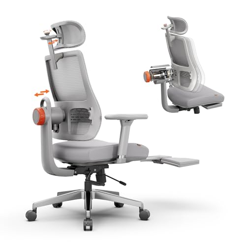 Image of Newtral Ergonomic Office Chair - Home Office Desk Chair with Adaptive Lumbar Support, with Footrest, 4D Armrest, Adjustable Seat Depth & Height