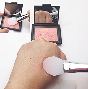 JJMG 7pcs Clear Silicone Makeup Brush Applicator Sponge Perfect for Eye Blush Lips BB CC Cream Foundation Concealer Blending Air Cushion Cosmetics Blender (Set of 7 Silicone Brush & Silisponge)