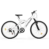 Outroad 26 Inch Mountain Bike, 7-Speed/High-Carbon Steel/Aviation Grade Frame with V...