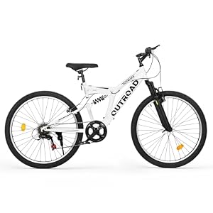 Outroad 26 Inch Mountain Bike, 7-Speed/High-Carbon Steel/Aviation Grade Frame with V Brake, Adjustable Ergonomic Seat Bicycle for Men Women Adult, MTB with Shock Absorption System