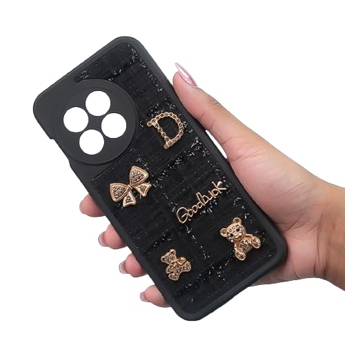 PEEPERLY Back Cover Case for OnePlus 11R Scratch Resistant Anti-Slip TPU Shockproof Protective Durable Bear Bling Cloth Case(Black) (B0D96HP46J) Amazon Price History, Amazon Price Tracker