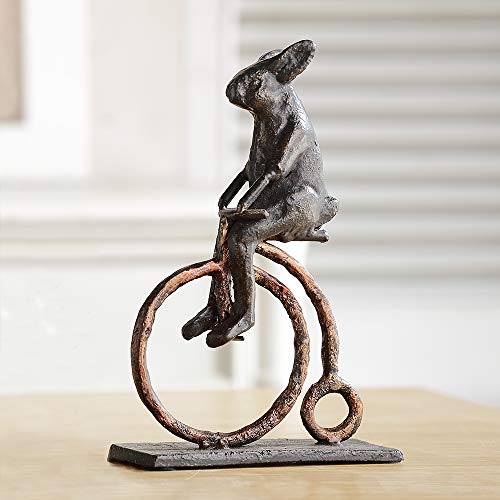 Spi Home Rabbit On Antique Bicycle Desktop Decor #TOP1