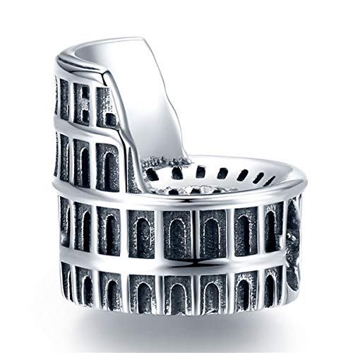 ZaliOan Abalorio para Pulsera Pandora&Chamilia,Abalorio de Plata de Ley 925,Originales Bead Charm para Collare -Coliseo