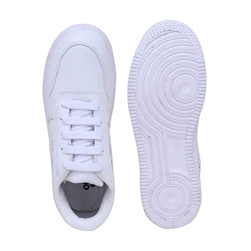 CLYMB QRT Men's White Mesh Lace-Ups Walking/Outdoor Running Sports Shoes