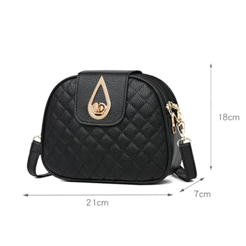 Women's Fashion Quilted Crossbody Bags Casual Shoulder Bag Multi Pocket Purse with Adjustable Shoulder Strap2