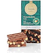 Venchi – Planche de chocolat noisette au lait – 70 % de sucres, 100 g – sans gluten