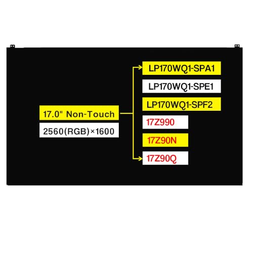 Image of Screen Replacement LP170WQ1-SPA1 LP170WQ1-SPE1 LP170WQ1-SPF2 for LG Gram 17Z990 17Z90N 17Z90Q 17.0 inch LCD Display Panel 2560(RGB)x1600 40 Pins 60Hz Non-Touch