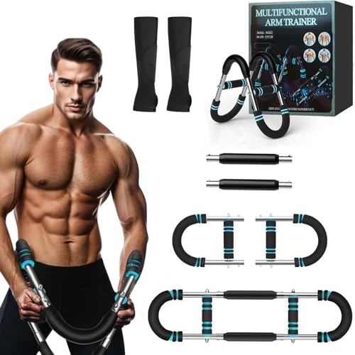 Power Twister Armtrainer Verstellbar 30–50 kg – Brusttrainer Männer mit 3 Stufen Widerstand, U-förmiger Muskel-Expander für Arme, Brust, Schultern & Rücken, Tragbares Fitnessgerät Homegym Training