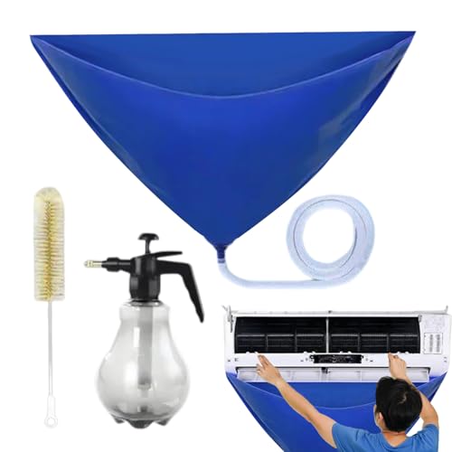Kit de limpieza de aire acondicionado, kit de cubierta de limpieza de CA dividida, bolsa de servicio de CA impermeable, aire acondicionado dividido, limpiador de acondicionador reutilizable