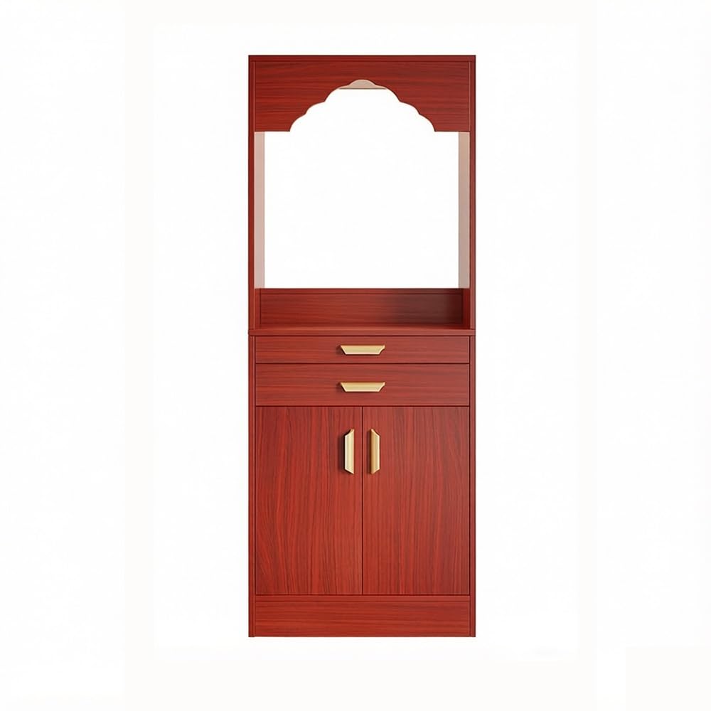 Mandir Wood New Chinese Altar Table Shrine Stand shrine altar(Red,Medium)