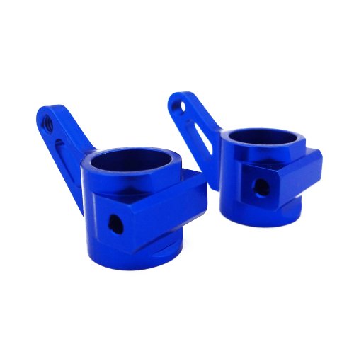 Atomik rc alloy front steering block, blue fits the tra…