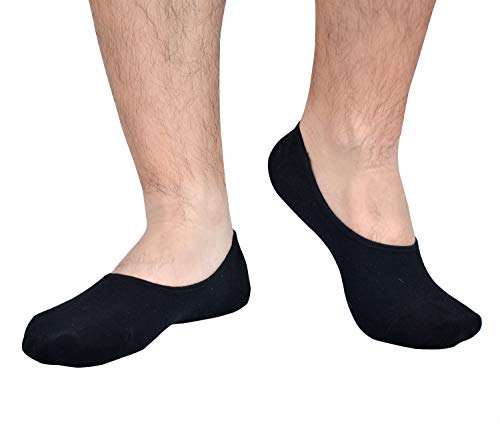 JORMATT Mens Truly No Show Socks With Non Slip Grips,Women Cotton Low Cut Socks for Loafer Sneakers Boat Shoes3
