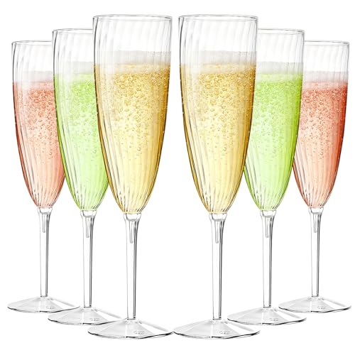 GuanQiao 16 Pack Clear Champagne Flutes