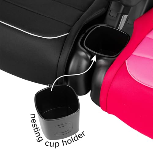 Image of Diono Connect3 R 2-in-1 High Back Booster, Slim Fit 3-Across in Many Mid-Sized Sedans and SUVs, for Children from 40-120 lbs., Lightweight with Cupholder, Pink Cotton Candy