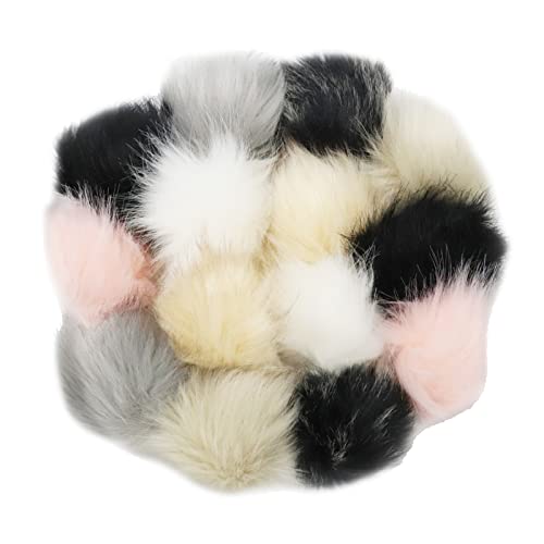 Grands Pompons En Fausse Fourrure Avec Boucle Élastique