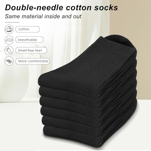 Womens Crew Socks Size 5-9 Cute Casual Athletic Crew Neutral Long Fall Cotton Socks for Women 6 Pack2