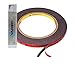 CANOPUS 3M Nastro Biadesivo 3M Extra Forte, 3M VHB 5952 (6,35mm x 3m), Impermeabile Nastro di Montaggio, Nastro 3M per Striscia LED, Decorazioni Per la Casa, Nastro per Auto, Nero