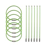Key Ring 6.8 “Stainless Steel Wire Twist Lock Heavy Duty Car Keychains,2mm ID Tag Keepers Cable,Luggage Tag Loops Pet Tag ring(Green-12-ring) By H-Laner