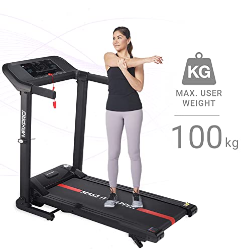 MAXPRO PTM 370 3Hp Peak DC Motor Foldable Treadmill with Free Diet Plan, Home Use Cardio Treadmill, Max Speed 12.8Km/Hr, LED Display,I Pad Holder, Max.User Weight 100Kgs, Free-Installation Assistance 8 41j3uq+hCeL