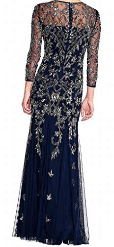 Adrianna Papell Women's Long Sleeve Bead Dress2