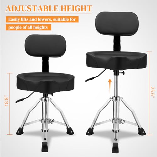 Ktaxon DS-0437 Drum Throne With Backrest thumb #2