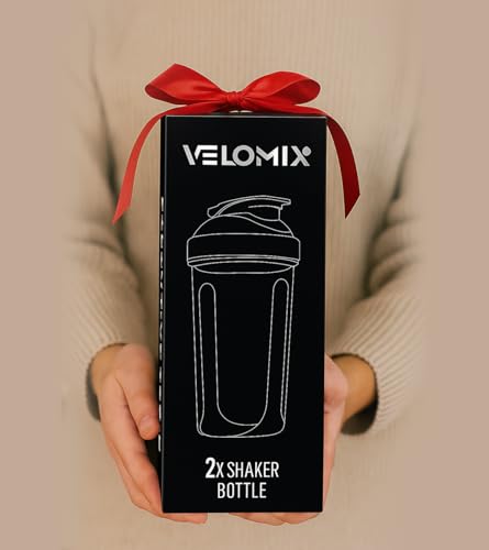-2 Pack- 28 oz Protein Shaker Bottles for Protein Mixes - 2x Wire Whisk | Leak Proof Shaker Cups for Protein Shakes and Pre Workout | Protein Shaker Bottle Pack (Gift Box)