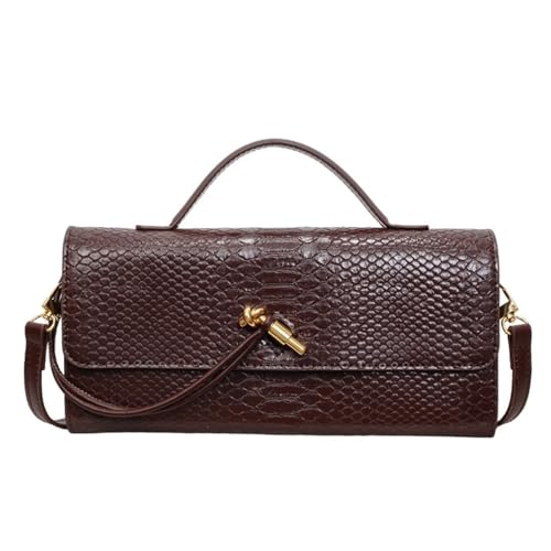 Image of Women Vegan Leather Evening Handbag Crocodile Pattern Handle Clutch Purse Cross Body Envelope Bag