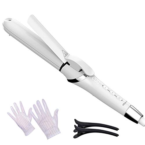 Curling Iron 1 1/4 inch - 2 in 1 Curling Iron and Flat Iron,Ceramic Hair Straightener,Curling Wand with Anti-scalding Insulated Tip, Dual Voltage