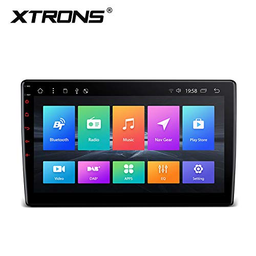 XTRONS Android 8.1 Oreo Octa Core 10.1 Inch 2GB DDR3 RAM 16GB ROM Rotatable Face Panel Car Stereo DVD Radio GPS 4K Video WiFi OBD2 Screen Mirroring DVR 2 DIN