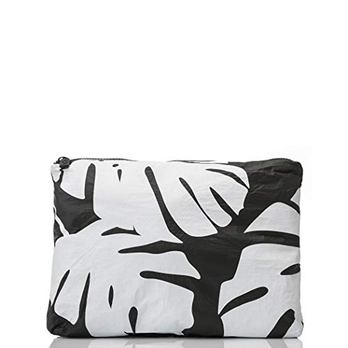 ALOHA Collection Mid Monstera Pouch | Lightweight, Packable, and Splash-Proof Makeup Pouch | Easy to Clean